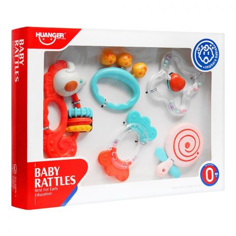 Huanger Baby Rattles, 0m+, 5 Pieces, HE0133