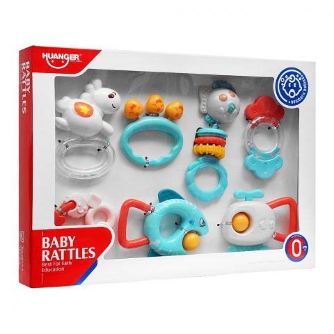 Huanger Baby Rattles, 7 Pieces, 0m+, HE0131