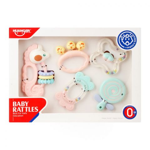 Huanger Baby Rattles, 5 Pieces, 0m+, HE0125