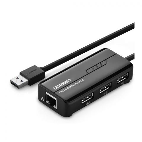 UGreen USB 2.0 10/100Mbps Network Multiport Adapter, 20264