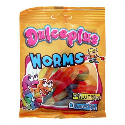 Dulceplus Worms Jelly, Gluten Free, Pouch, 100g