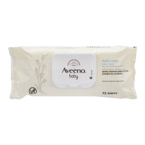 Aveeno Daily Care Face And Body Baby Wipes, 72-Pack