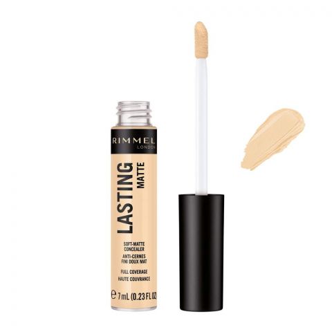 Rimmel Long Lasting Matte Full Coverage Concealer, 001 Illuminator 7ml