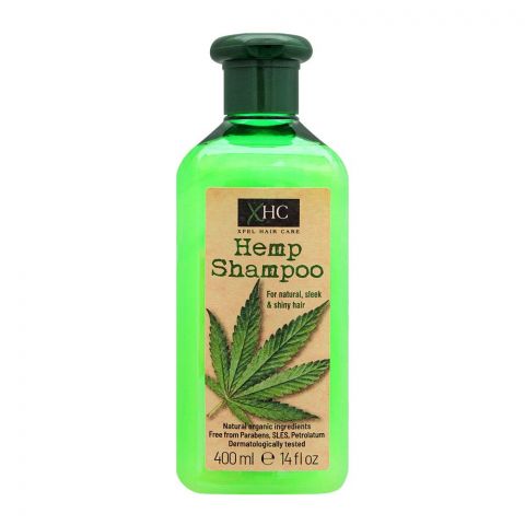 XHC Hemp Sleek & Shiny Hair Shampoo, Paraben & SLS Free, 400ml