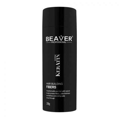 Beaver Keratin System Hair Building Fibers, Black, 28g
