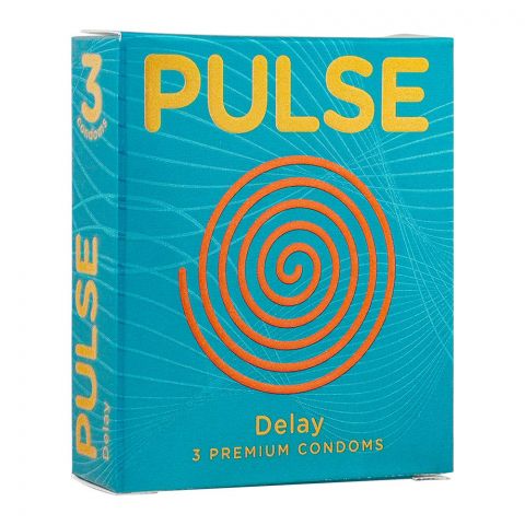 Pulse Delay Premium Condoms, 3-Pack