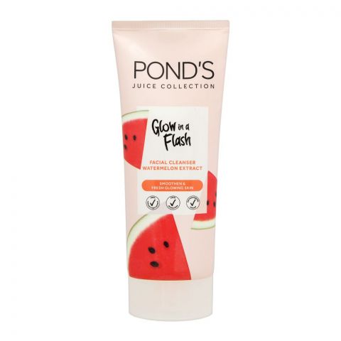 Pond's Juice Collection Glow In A Flash Facial Cleanser, Watermelon Extract, 90g