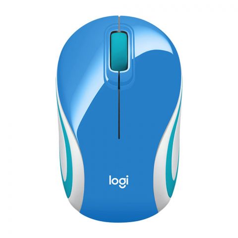 Logitech Wireless Mouse, Blue/White, M187