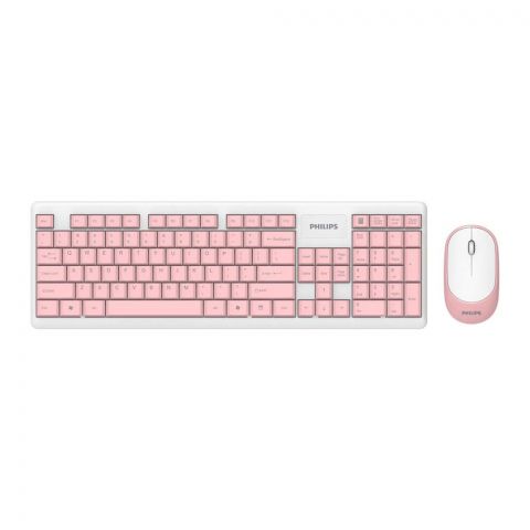 Philips Wireless Keyboard & Mouse Combo, Pink, C314