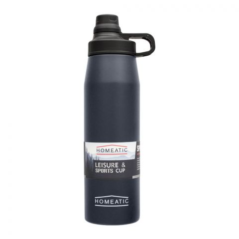 Homeatic Steel Sports Water Bottle, Blue, 900ml, KD-1006