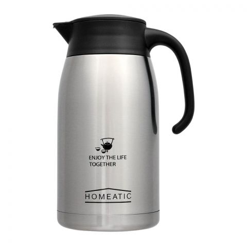 Homeatic Steel Vacuum Thermos, Silver, 1.6L, KD-967