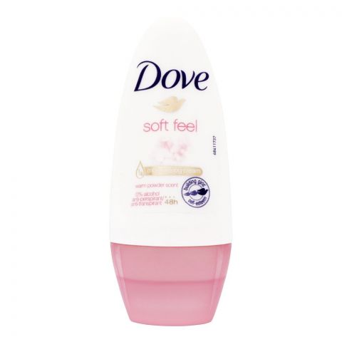 Dove Soft Feel Warm Powder Scent Moisturising Cream Anti Perspirant Roll-On, For Women, 50ml
