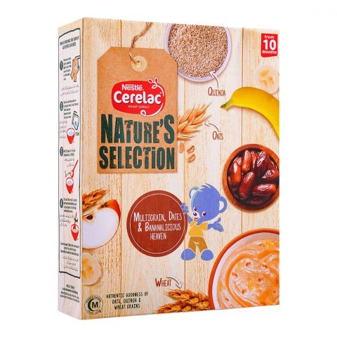 Nestle Cerelac Nature's Selection Cereal, Multigrain, Dates & Bananalicious, 350g