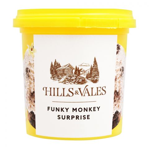 Hills & Vales Funky Monkey Surprise Ice Cream, 125ml