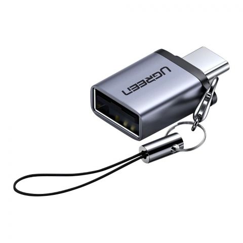 UGreen Type-C To USB 3.0A Adapter, Lanyard Space Gray, 50283