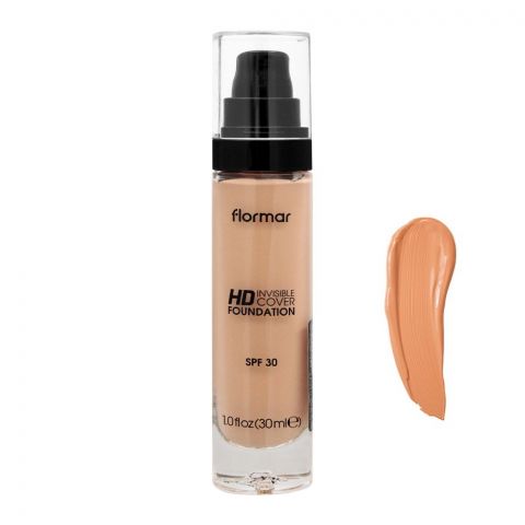 Flormar Invisible Coverage HD Foundation, 90 Golden Neutral 30ml