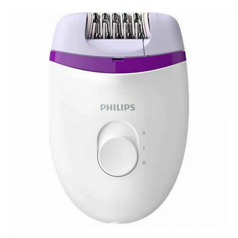 Philips Satinelle Essential For Legs Compact Epilator, White/Purple, BRE225/01