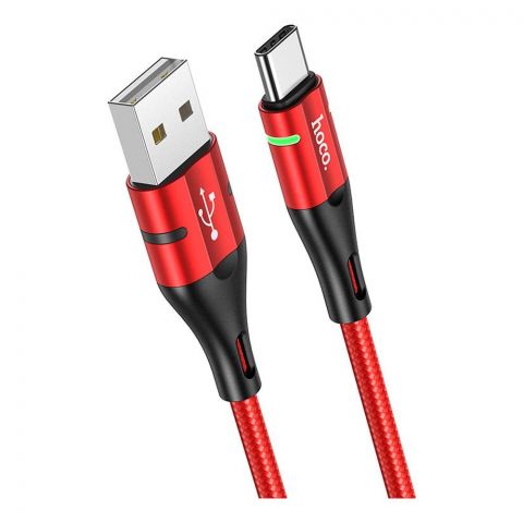 Hoco Charging & Data Cable, Type-C, Red, 1.2m, U93