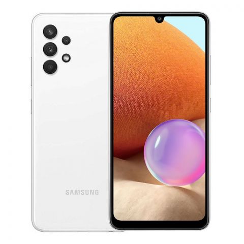 Samsung Galaxy A32 6GB/128GB Smartphone, Awesome White, SM-A32FF/DF