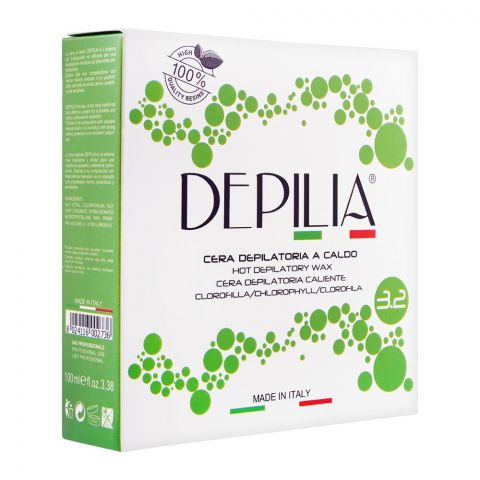 Depilia Chlorophyll 3.2 Hot Depilatory Wax, 100ml