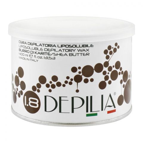 Depilia Shea Butter 1.8 Liposoluble Depilatory Wax, 400ml