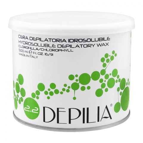 Depilia Chlorophyll 2.2 Hydrosoluble Depilatory Wax, 500ml