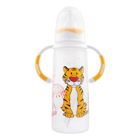 Roots Natural Anti-Colic Feeding Bottle, 6m+, L, 280ml, Lion With Handle, J1005