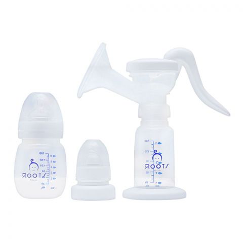 Roots Natural Manual Breast Pump With Twin Bottle, P1023