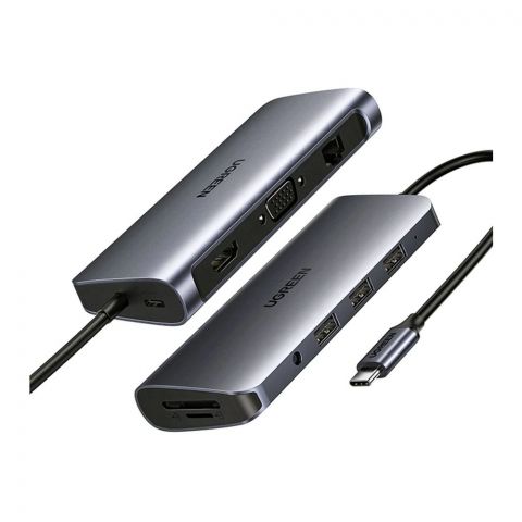 UGreen USB-C 10-in-1 Multifunctional Adapter, Space Grey, 80133