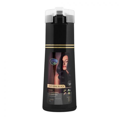 Luvvel Hair Darkening Shampoo, Natural Black, For Men & Women, 200ml
