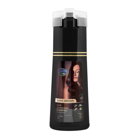 Luvvel Hair Darkening Shampoo, Dark Brown, For Men & Women, 200ml