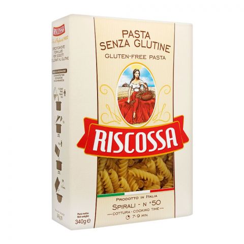 Riscossa Spirali Pasta Gluten Free, No. 50, 340g