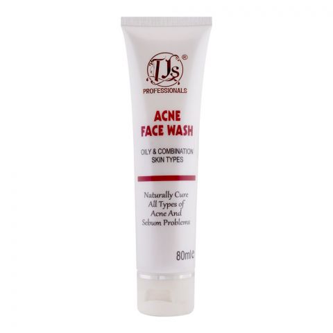 TJs Professinals Acne Face Wash, For Oily & Combination Skin, 80ml