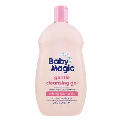 Baby Magic Gentle Cleansing Gel, Original Baby Scent, Paraben Free, 488ml