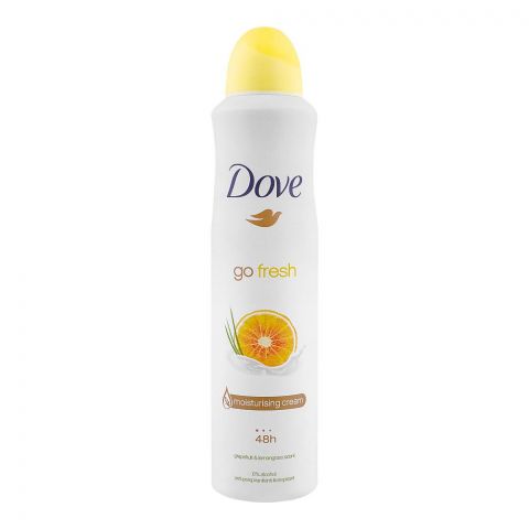 Dove Go Fresh Grapefruit & Lemongrass Scent Women Deodorant Spray, 250ml