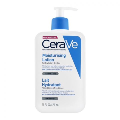 CeraVe Fragrance Free Moisturising Lotion, Dry To Very Dry Skin, 473ml