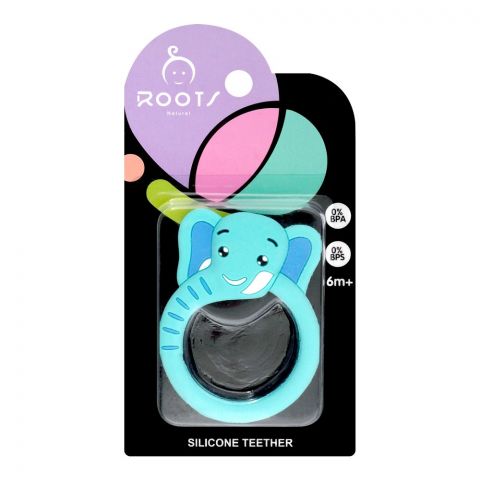 Roots Natural Silicone Teether, Elephant, 6m+, T0005