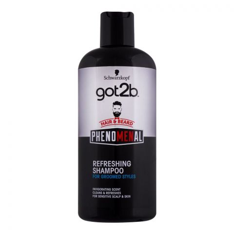 Schwarzkopf Got2b Hair & Beard Phenomental Refreshing Shampoo, 250ml