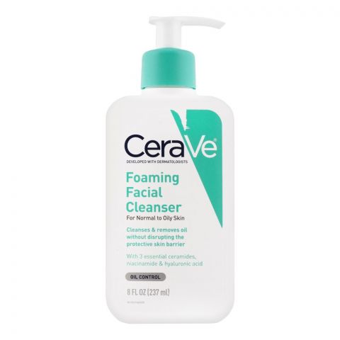 CeraVe Foaming Facial Cleanser, Normal To Dry Skin, 237ml