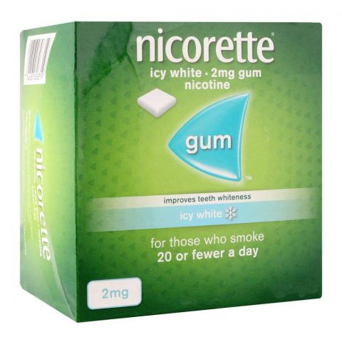 Nicorette Icy White Gum, 2g, 1 Strip (15 Tablets)