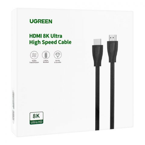 UGreen HDMI 8K Ultra High Speed Cable With Braided, 2m, 80403