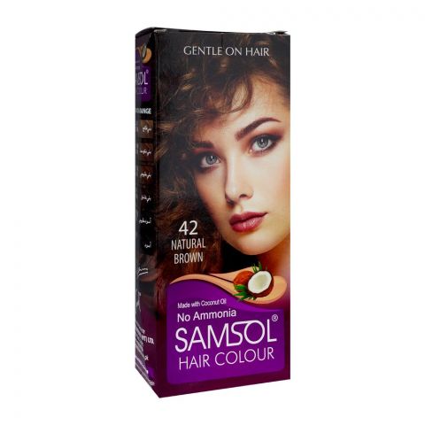 Samsol No Ammonia Hair Colour, 42 Natural Brown