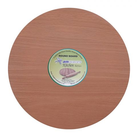 Amwares Mango Wood Round Board Laminated Formite White, 11 Inches, 006001
