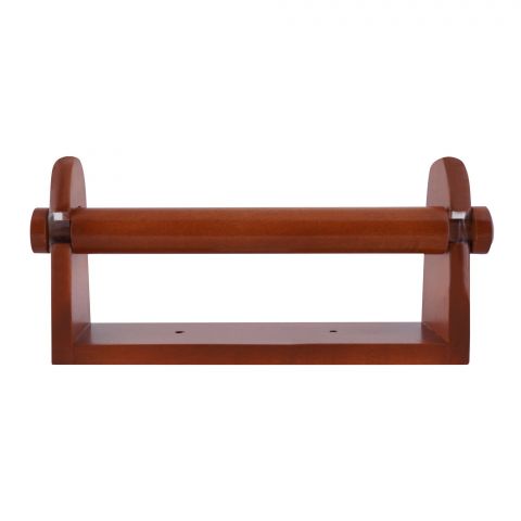 Amwares Mango Wood Wall Tissue Stand, Large, 5x5x10 Inches, 009004