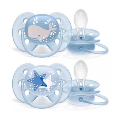 Avent Ultra Soft Soothers, 2-Pack, 6-18m, SCF223/03