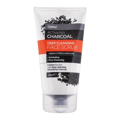 Optima Activated Charcoal Deep Cleansing Face Scrub, 125ml