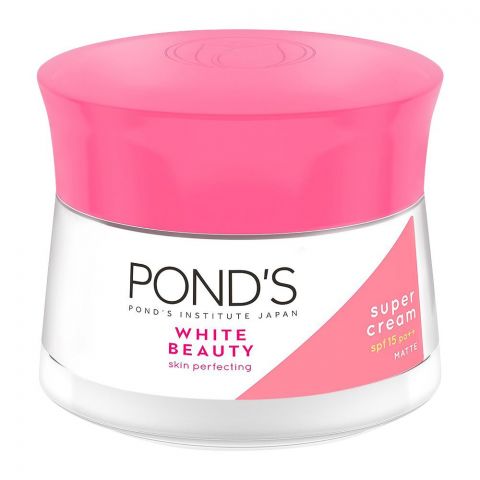 Pond's White Beauty Skin Perfecting Super Cream, Matte, SPF 15, 50g