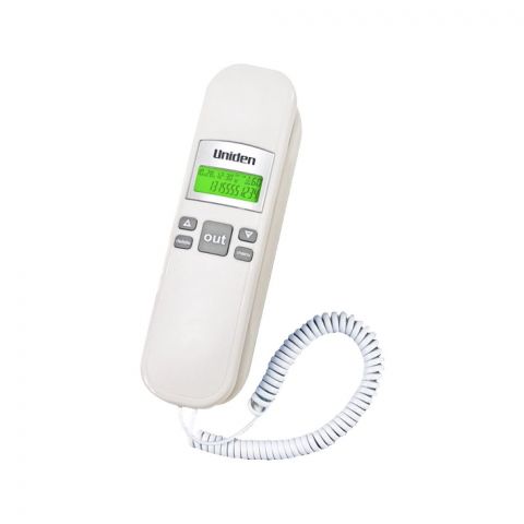 Uniden Trimline Caller ID Landline Phone, White, CE7104