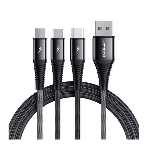 Joyroom 3-In-1 Charging Cable, Black, S-1230G4