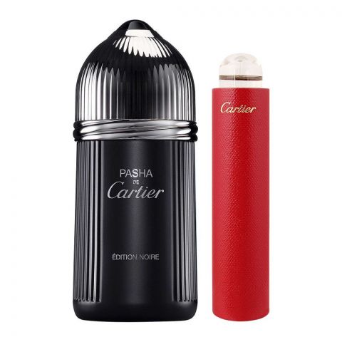 Pasha De Cartier Edition Noire Perfume Set For Men, EDT 100ml + EDT 15ml